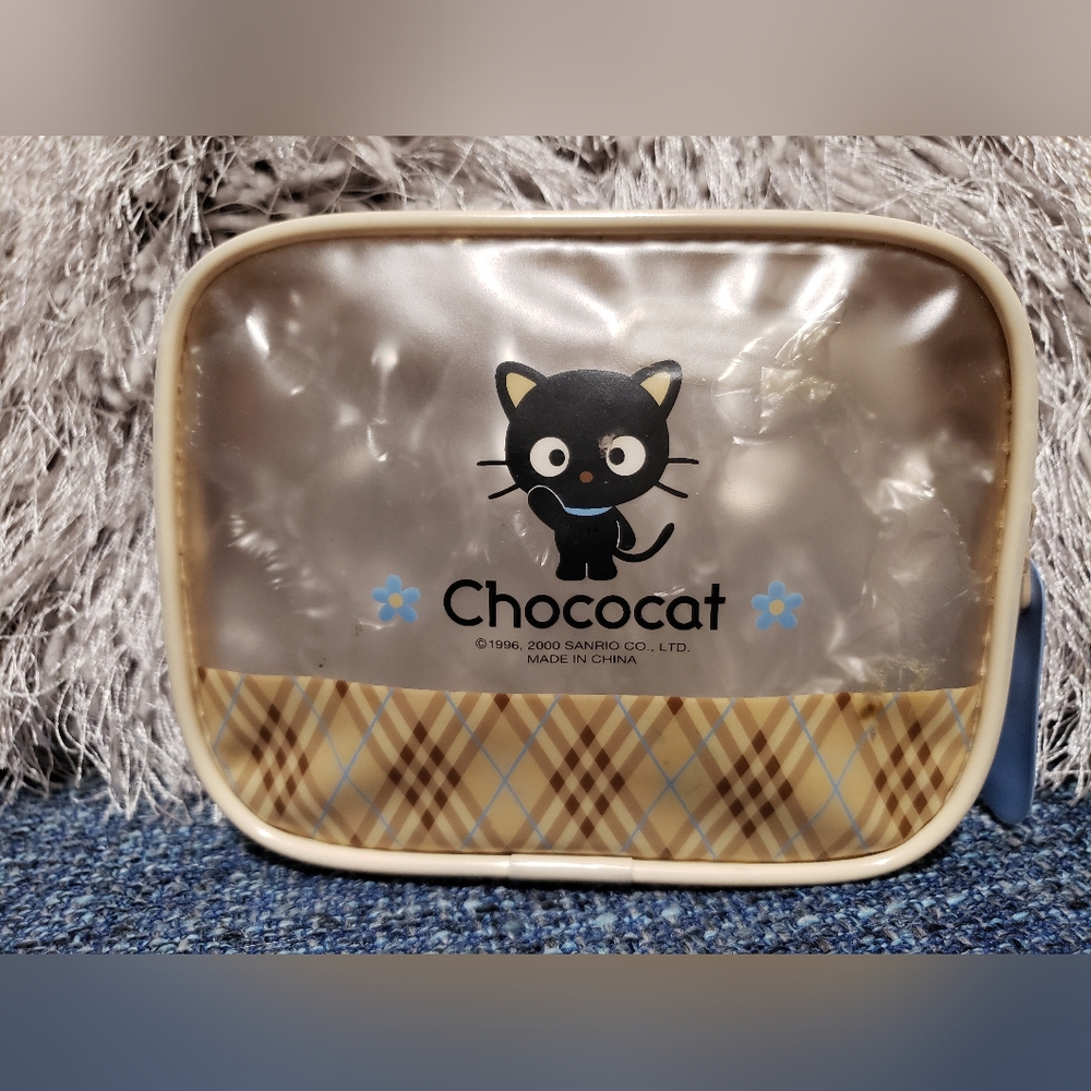 Vintage 2000 Chococat vinyl cosmetic/accessory case